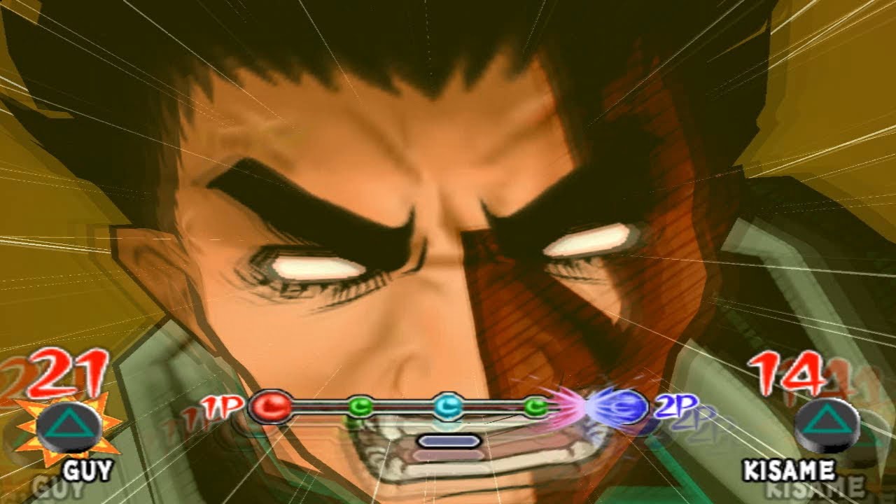 (PCSX2) Naruto Ultimate Ninja 2 Walkthrough Part 18 Guy vs Kisame (The Sannin) (720p)