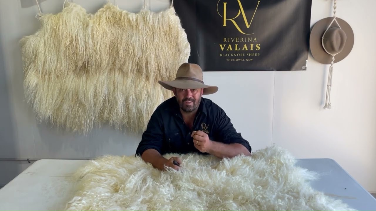 Part 7 of 10, Wet felted fleece rug, living fleece rug (vegetarian sheepskin)