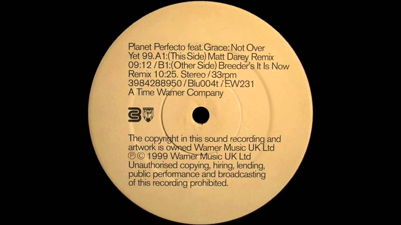 Planet Perfecto feat. Grace - Not Over Yet '99 (Breeder's It Is Now Remix)  |Perfecto| 1999