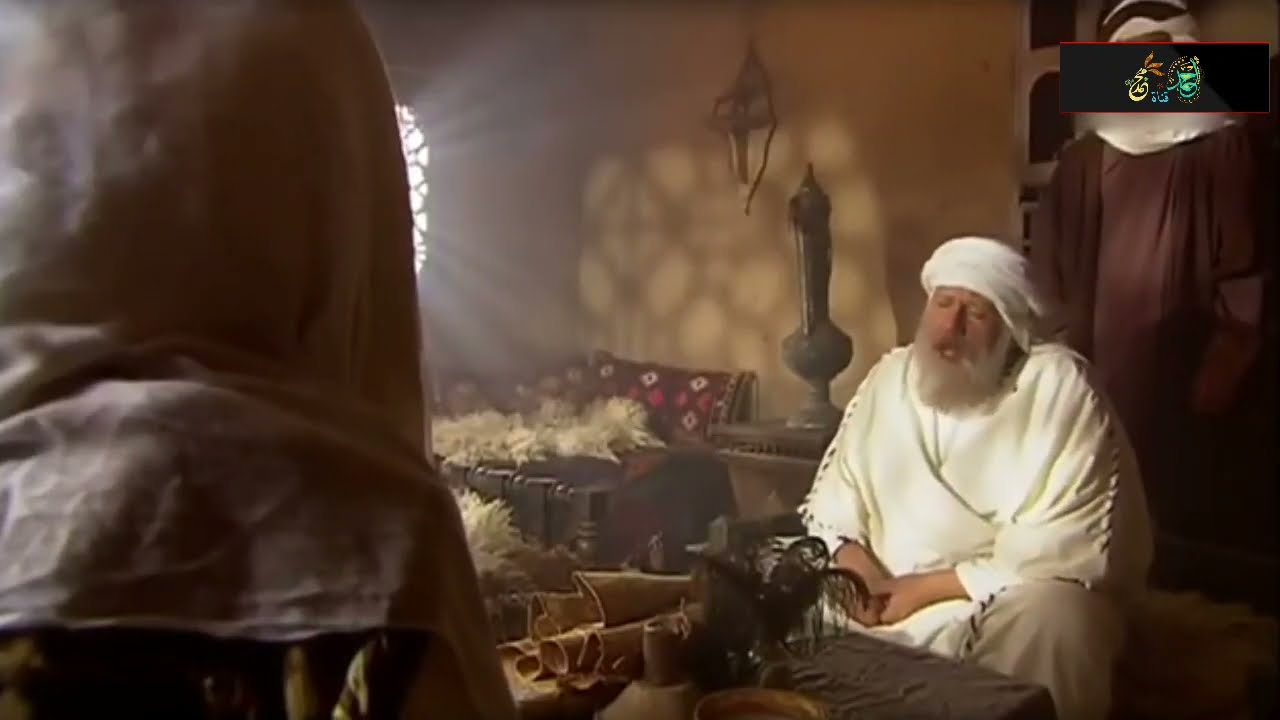 الامام جعفر الصادق (ع) يقيم مجلس عزاء على الامام الحسين (ع) مع ابو هارون المكفوف