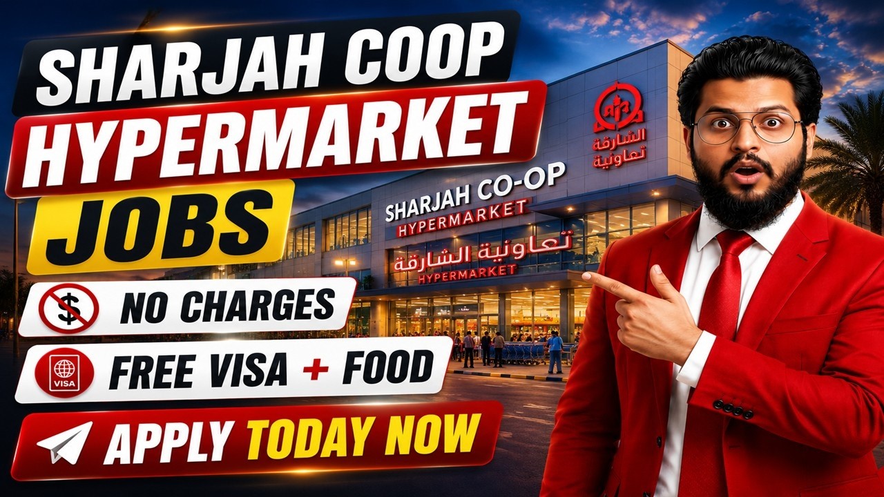 Sharjah Coop Hypermarket Jobs In UAE With Visa + Room 2026 | No Charges Direct Hiring