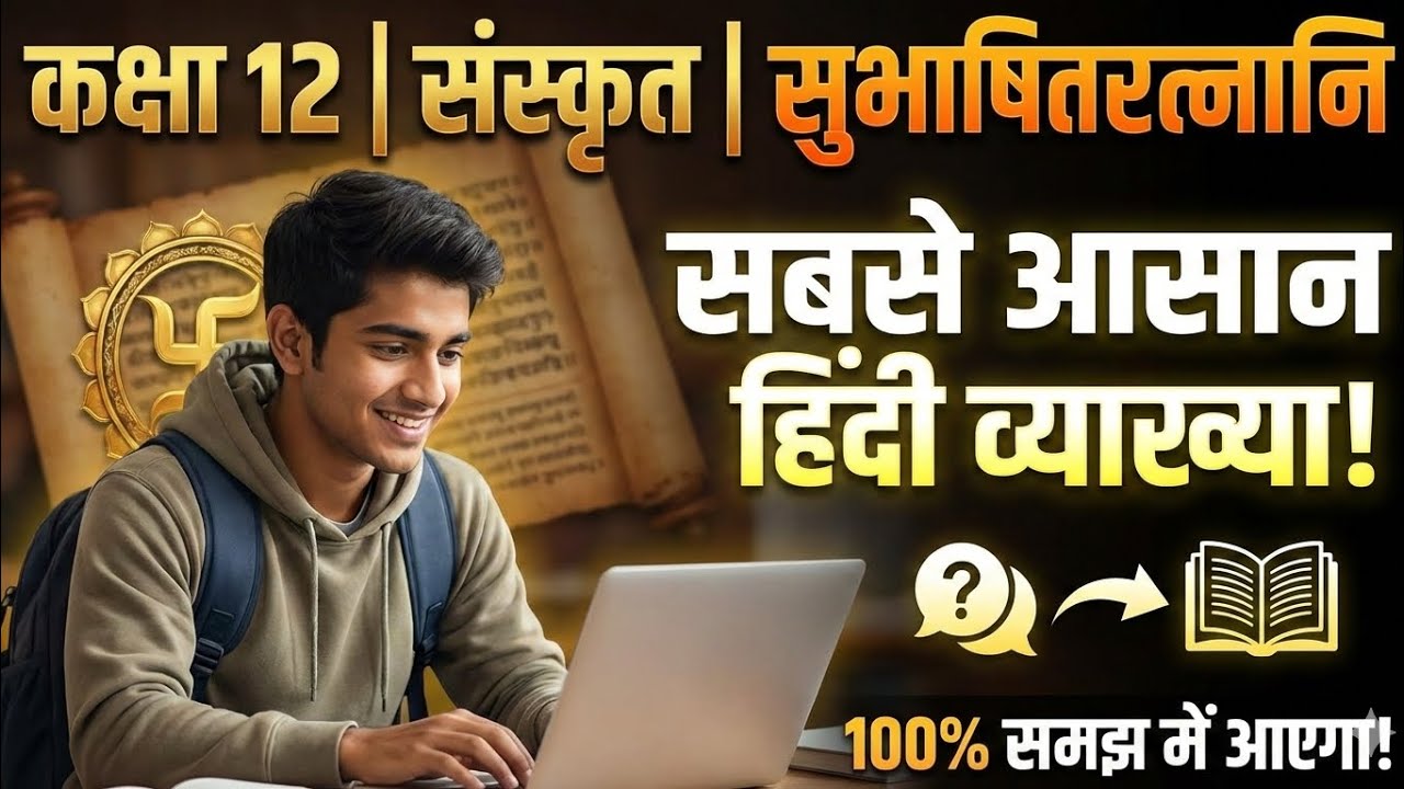 सुभाषितरत्नानि - Class 12 Sanskrit | एक ही बार मे  सब समझ आएगा! (Full Explanation)