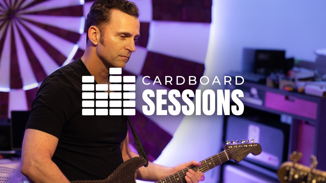 Dweezil Zappa plays a cardboard Fender Stratocaster. Weird gets weirder.