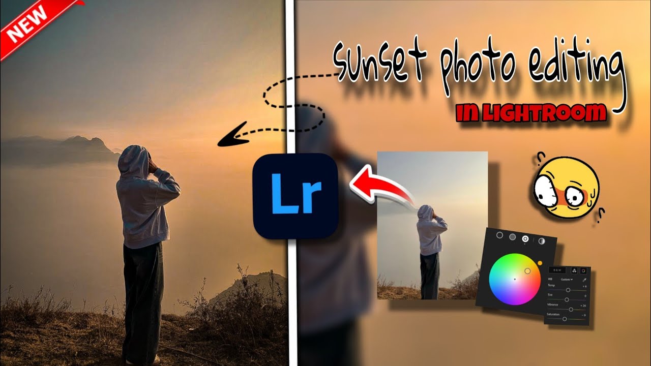 Sunset photo editing tutorial in Lightroom mobile!!! Photo editing tutorial ❤️😀