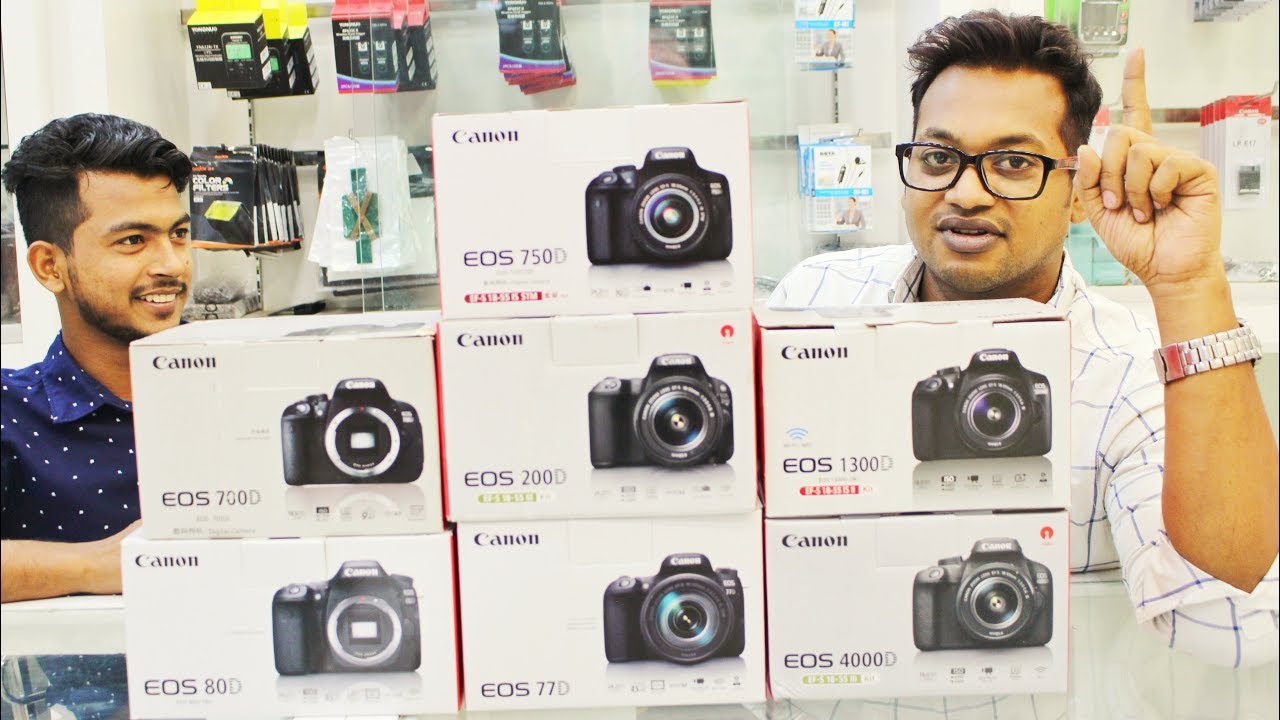 Canon 4000D, 600D, 200D, 700D, 750D, 77D, 80D | All New Canon DSLR Specification in Bangla