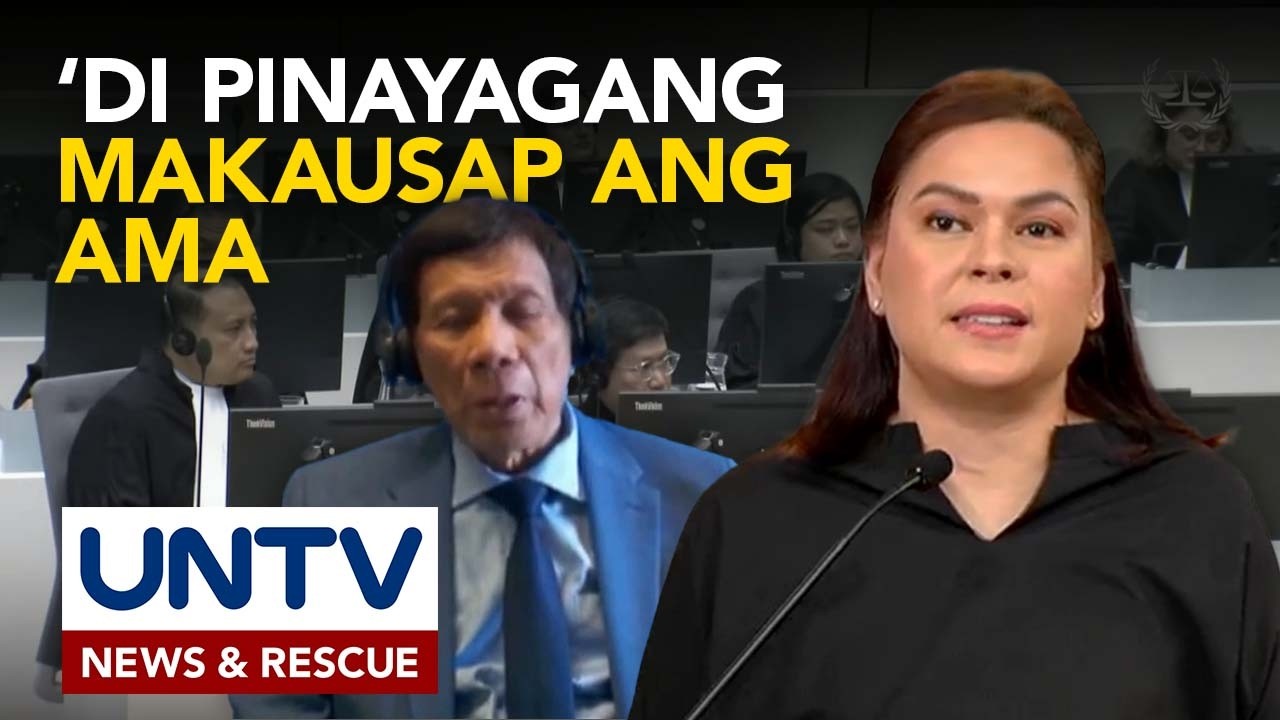 VP Sara, nais makasama at makausap si FPRRD sa confirmation of charges sa ICC ngunit di pinayagan