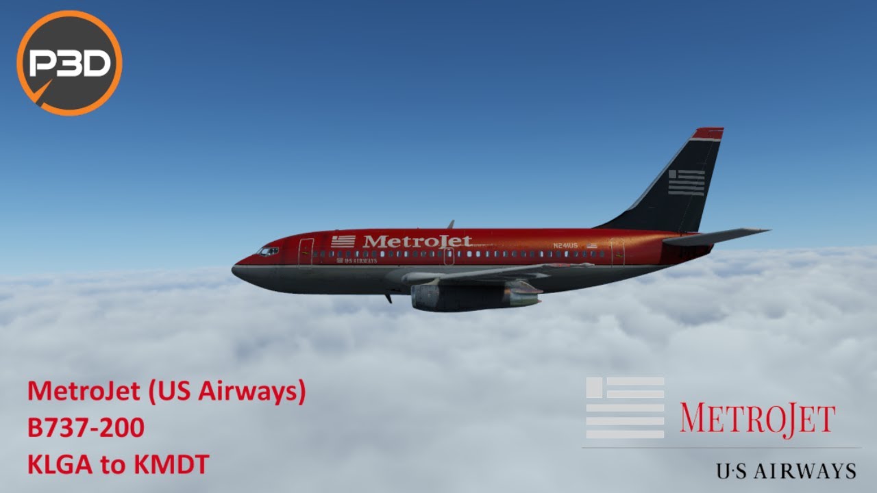 Milviz 737-200 | MetroJet (US Airways) | KLGA to KMDT