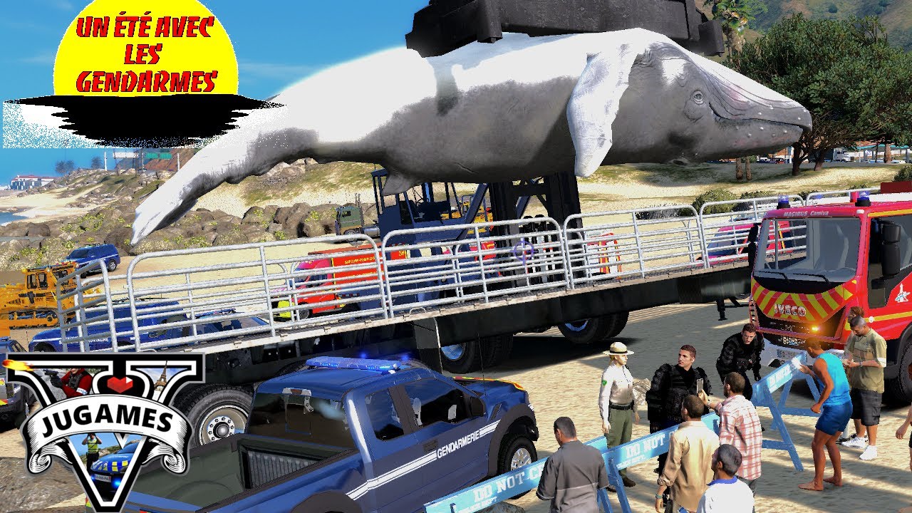 UNE BALEINE S'ECHOUE SUR LA PLAGE [GTA 5 LSPDFR]