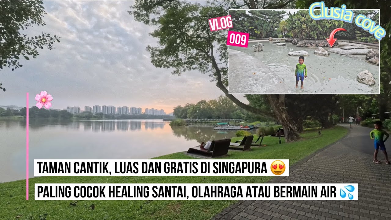 VLOG 009 BERMAIN AIR DI JURONG LAKE GARDEN | HEALING GRATIS DI TAMAN CANTIK DI SINGAPORE 😍😍😍