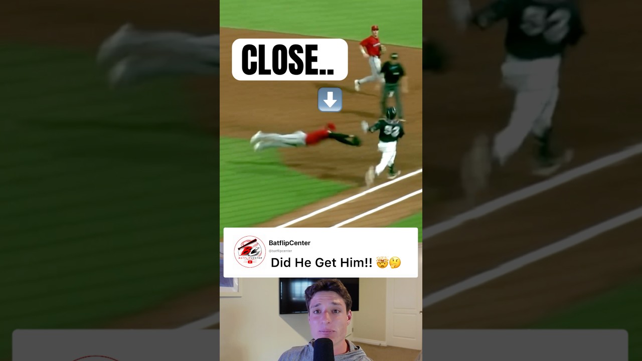 Он его поймал!? 🤯🤔 #бейсбол