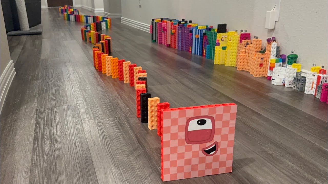 Гигантская цепная реакция домино, сбивание NumbeBlock 100! | | Телевидение Лео