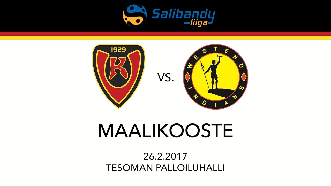 Miesten Liiga: Koovee-Indians, 26.2.2017, Maalikooste