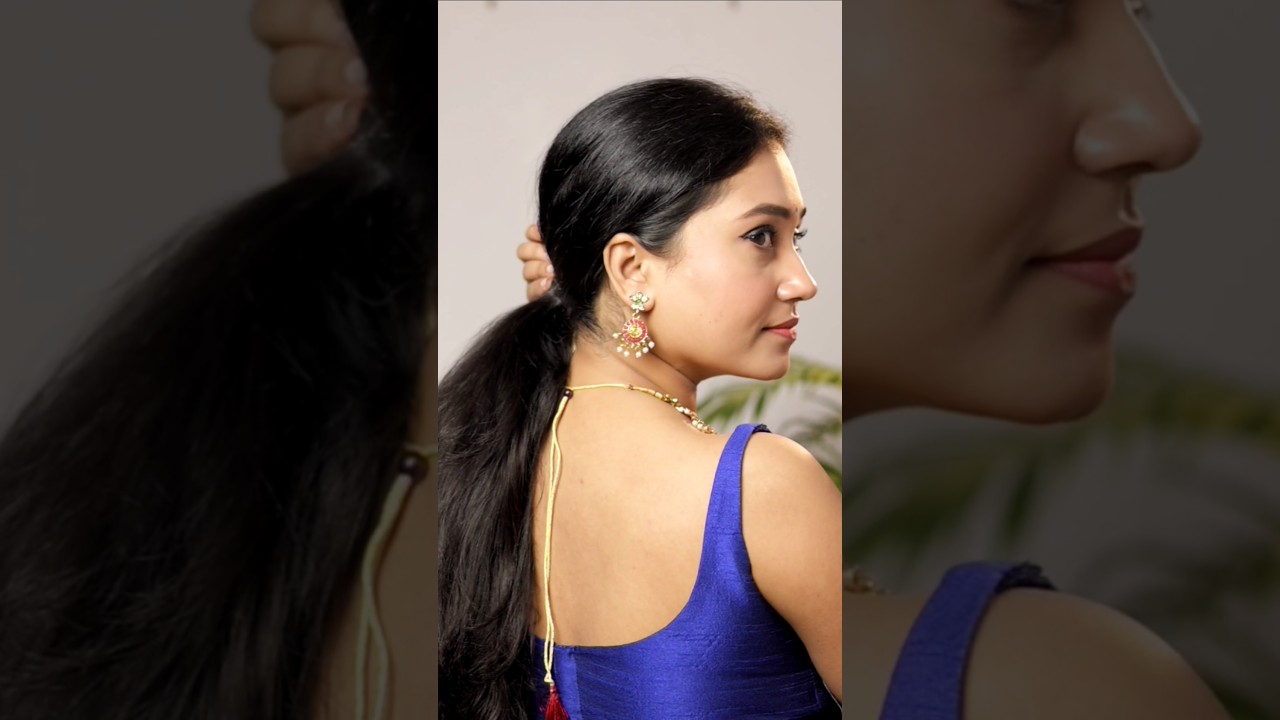 hairstyle day2/50 of my festive hairstyle series #reels #shorts #ashortaday @Asmita