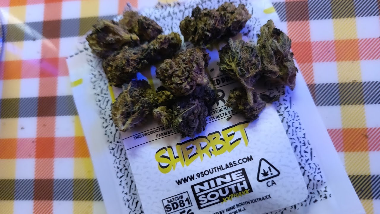 Nine South xXTraXx Delta 8 Flower Sherbet strain review!!🌅🔥