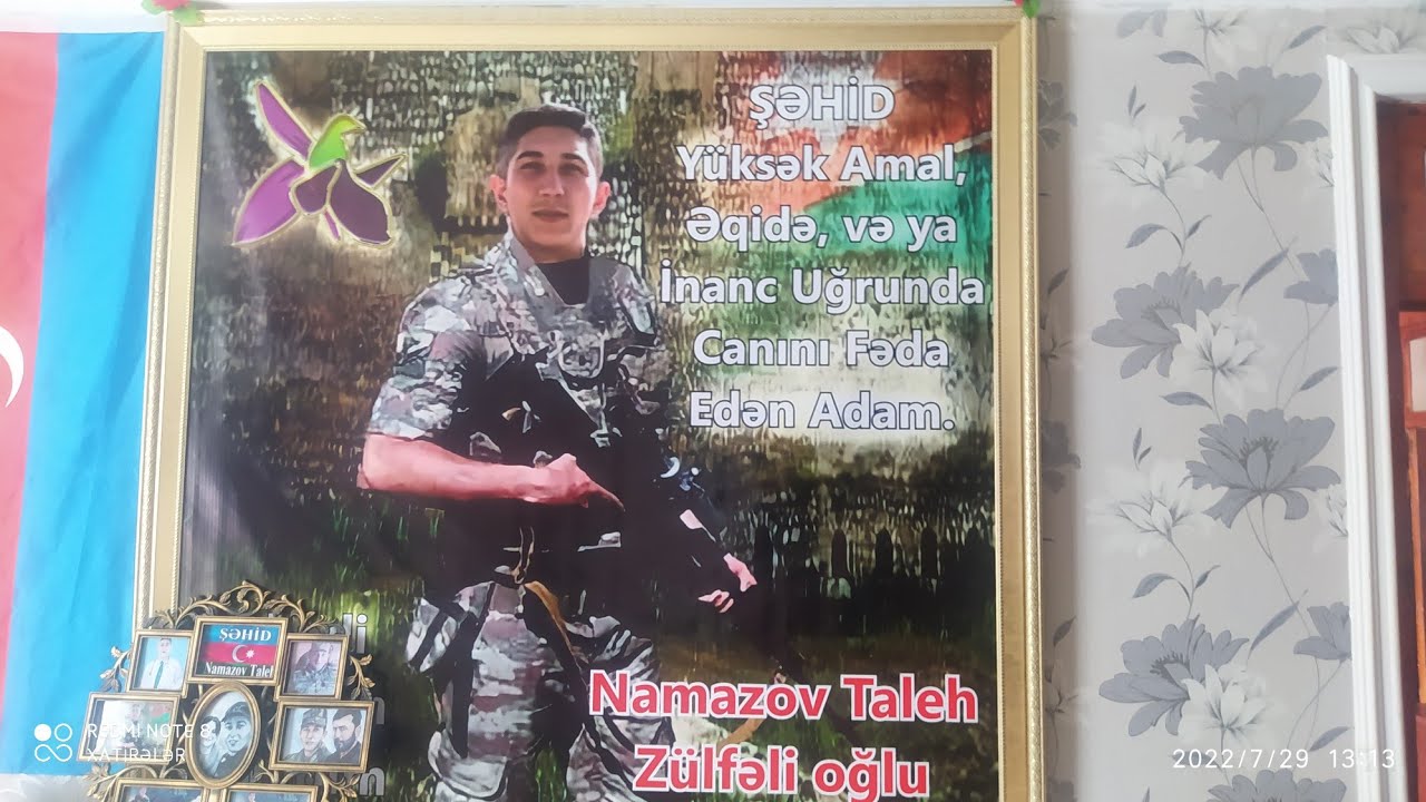 Ağstafa Şəhidi Taleh Namazovun büstünün açılışı cənnətdəki mövludu.29.07.2022