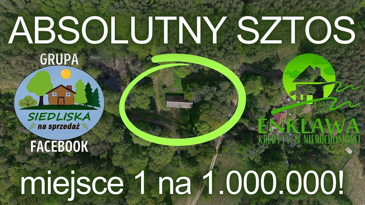ENKLAWA prezentuje: Miejsce 1 na 1.000.000! Środek lasu + rzeczka! TOTALNE odludzie! Sprawdź sam!