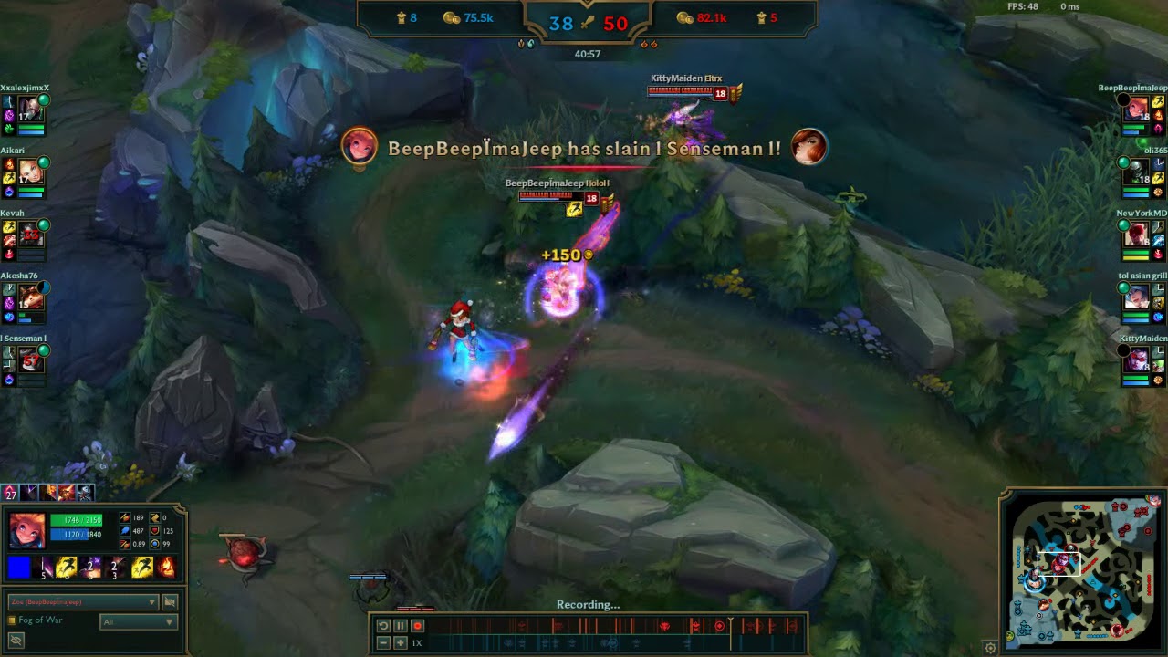 Dark harvest damage on Zoe