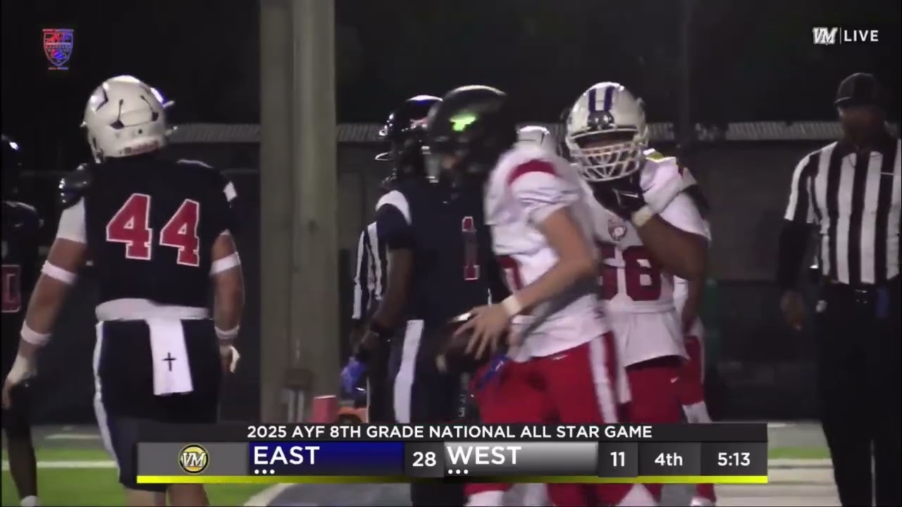 2025 @AmericanYouthFootball 8th Grade National All Star Game. 1 of 4 QB’s selected(60 total players)