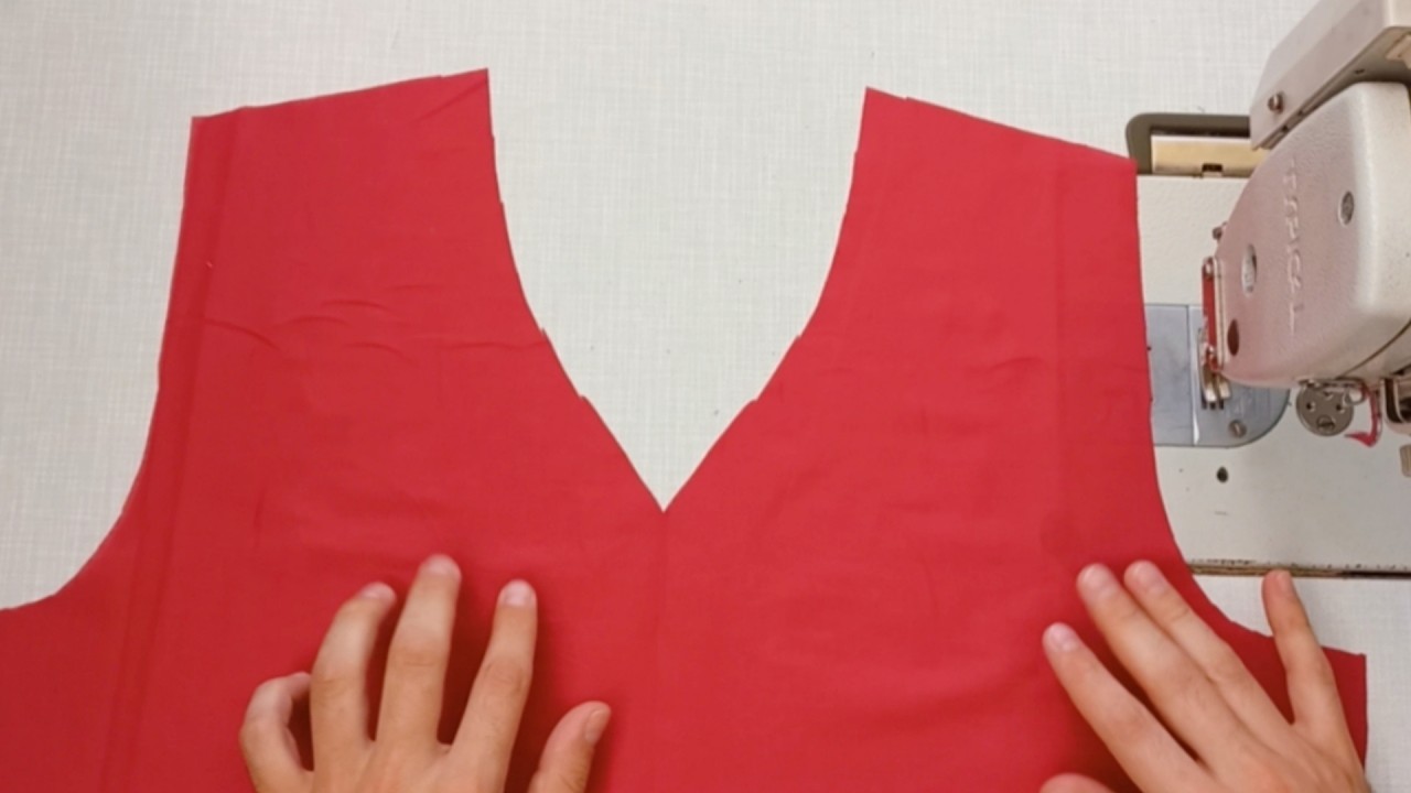 How to sew a V-neck in a very simple way for beginners