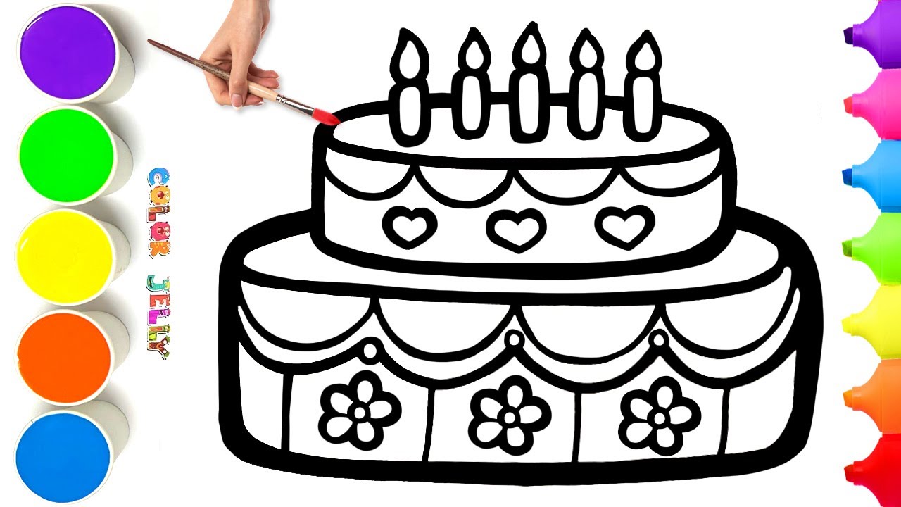🥳🎂 Как нарисовать красивый цветок на торте ко дню рождения | Простой пошаговый урок