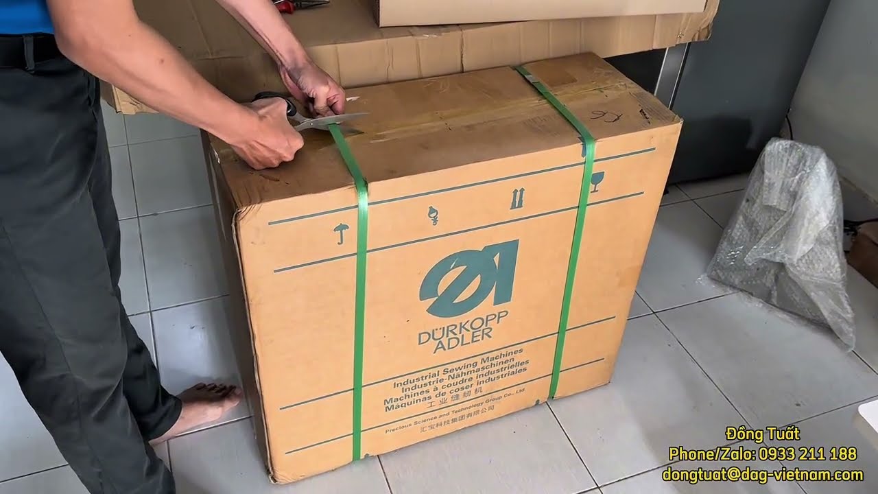 Khui thùng máy may DURKOPP ADLER 269 mới 100% nâng cấp may chỉ gai sáp cho khách hàng đồ da thủ công