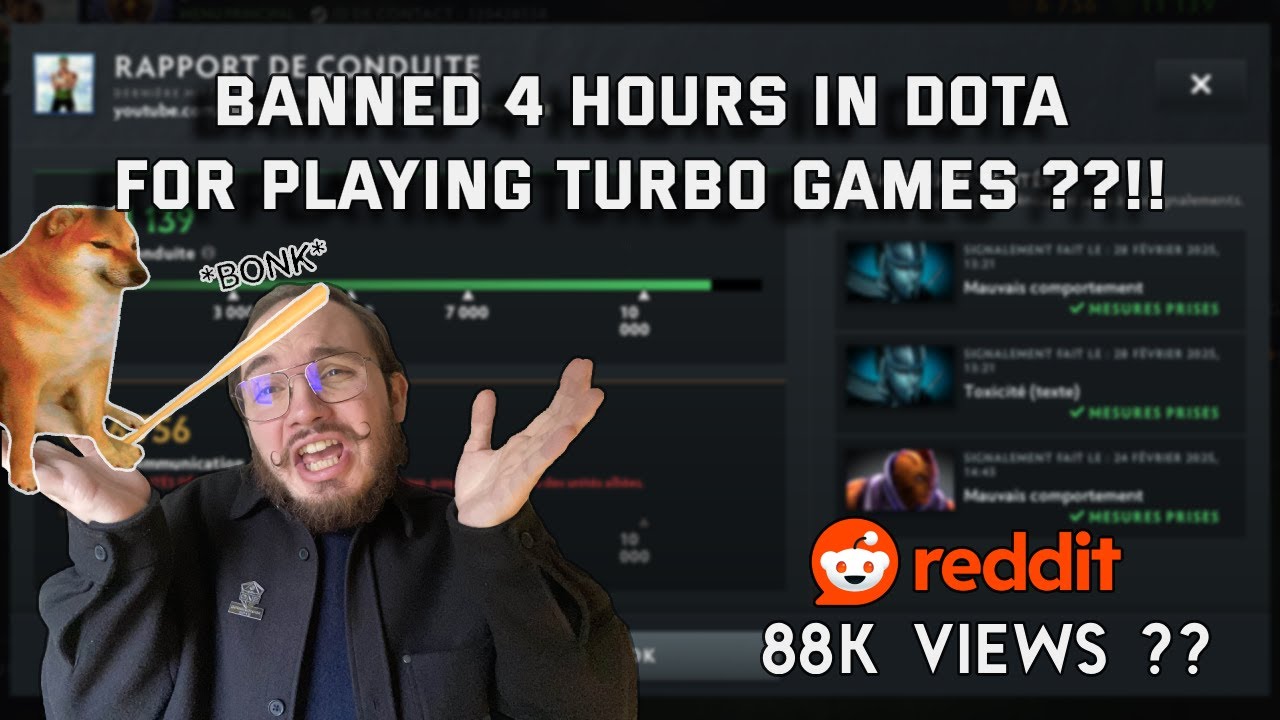 BANNED in Dota, Behaviour Score and reports in Turbo are PROBLEMATIC ! #dota2 #dota #reddit