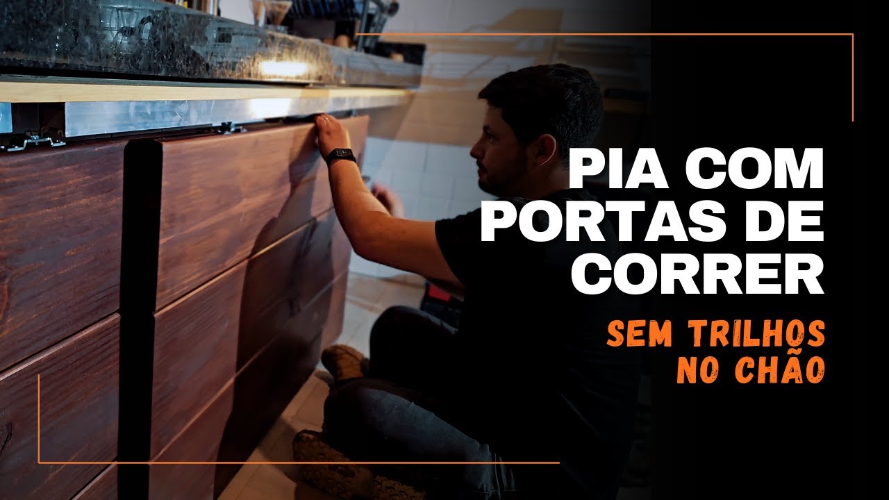 O cliente me pediu PORTAS DE CORRER sem trilhos no chão | Cafeteria