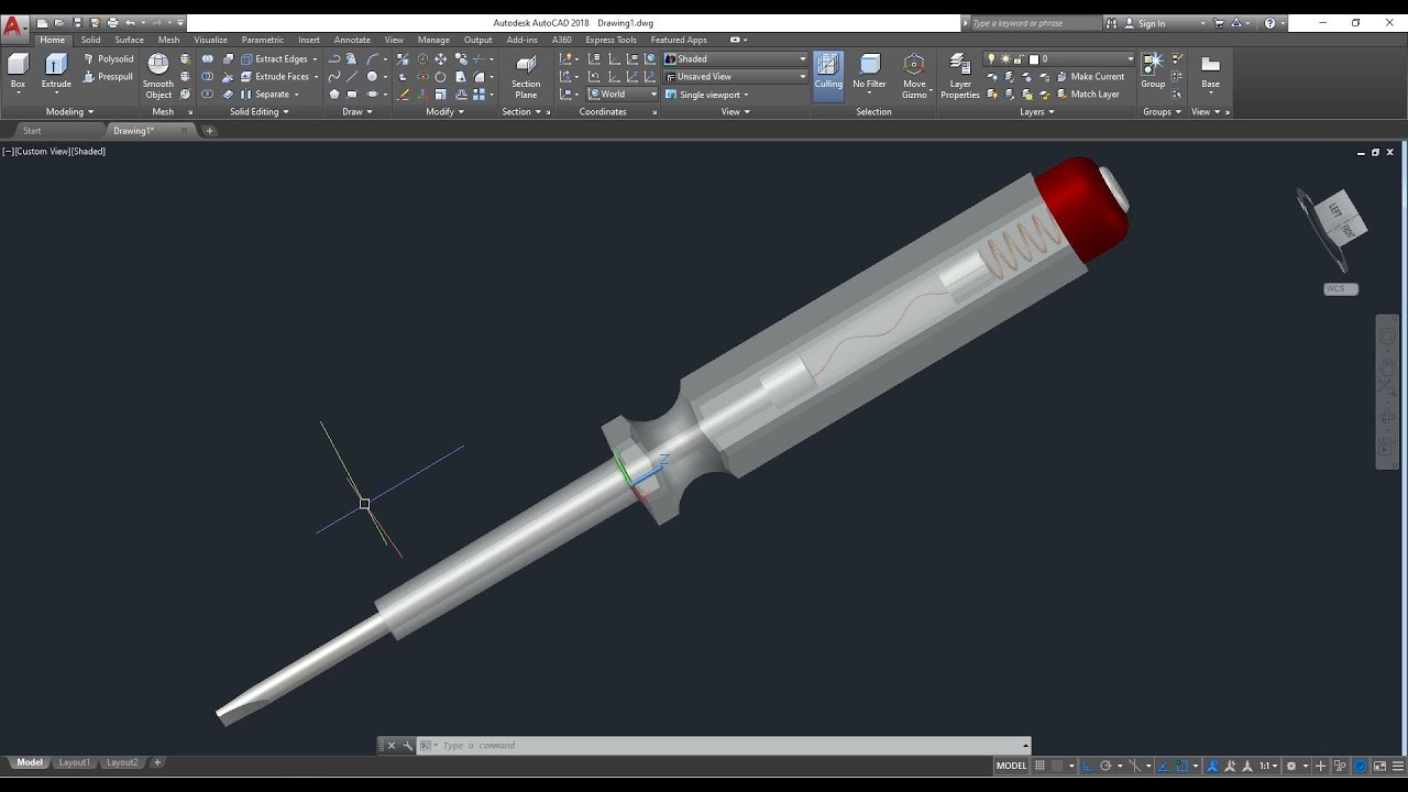 AutoCAD 3D, How to drawing Electrical pen, Test pen