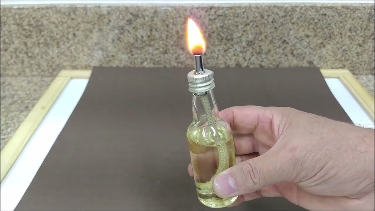 COMO FAZER uma LÂMPADA à ÓLEO com CUSTO ZERO DIY