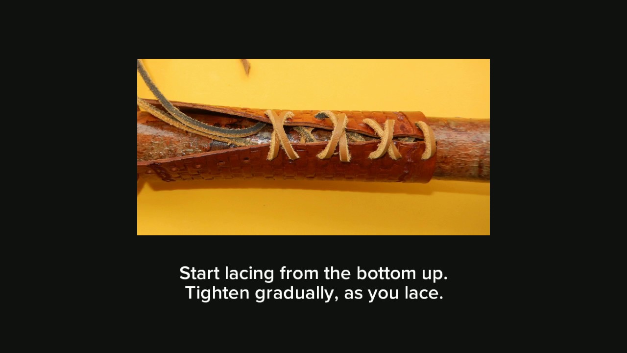 Hiking Pole or Walking Stick Leather Grip - How To Make