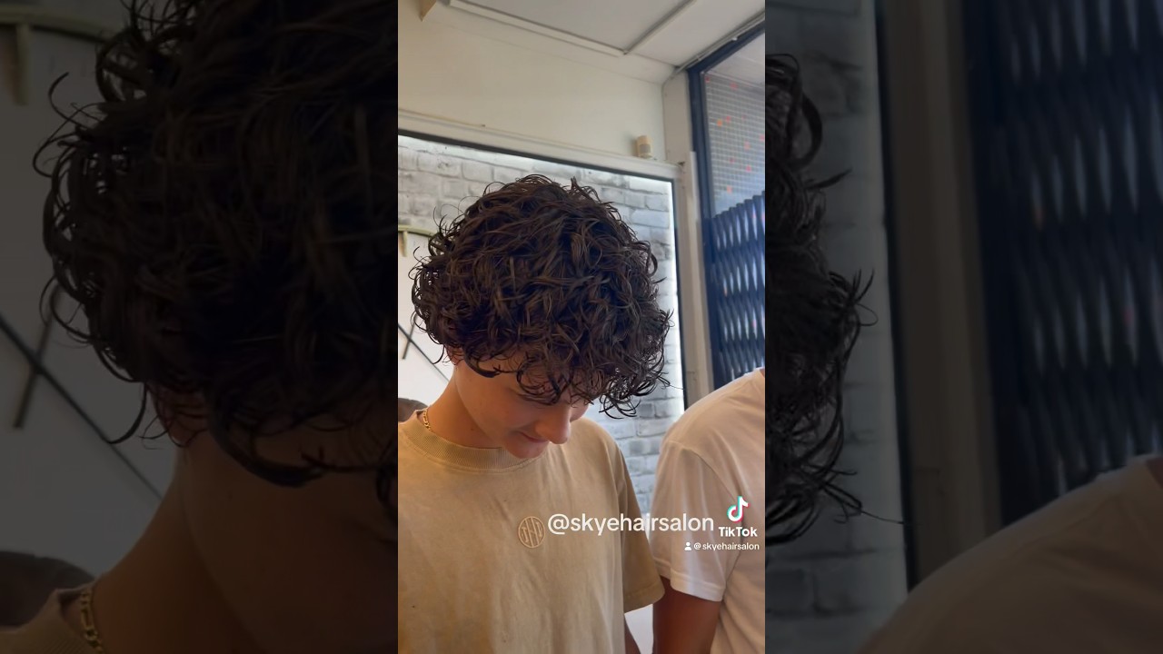 Blonde vs Burnett men&rsquo;s perm  #Subscribe#perms#hair#salon#trend