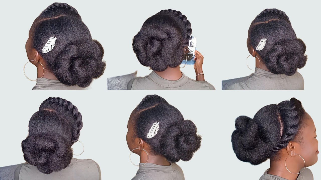 Quick Natural Hairstyle | Roll, Tuck and Pin on 4c hair