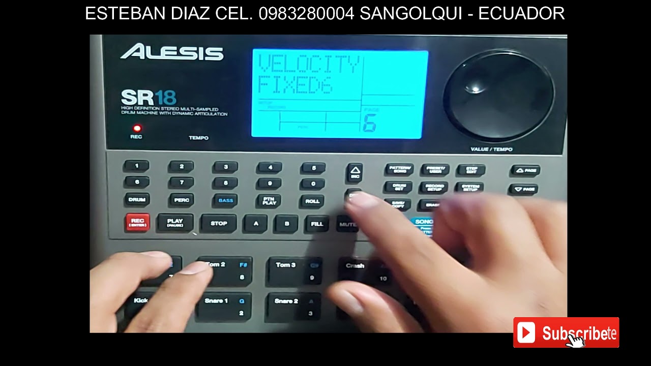 PROGRAMACIÓN DE UNA CAJA DE RITMO ALESIS SR 18 3RA PARTE