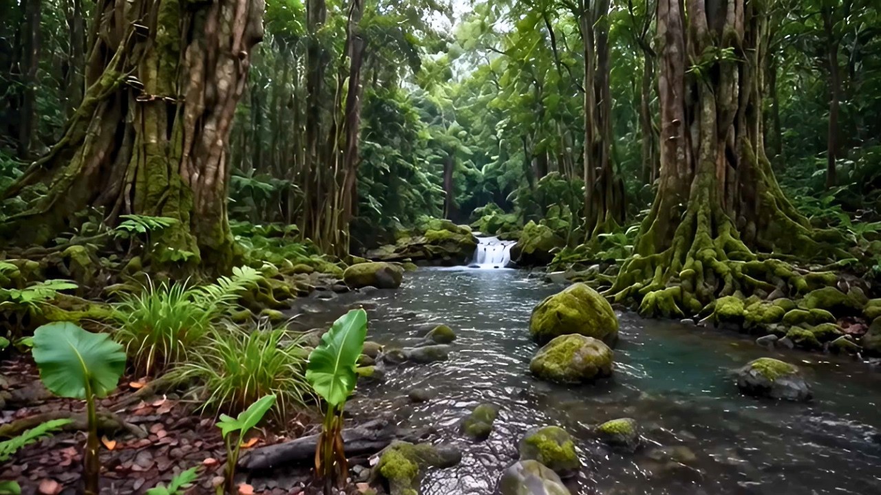 Primeval Forest Stream 🌿 Immersive Relaxing Nature Sounds