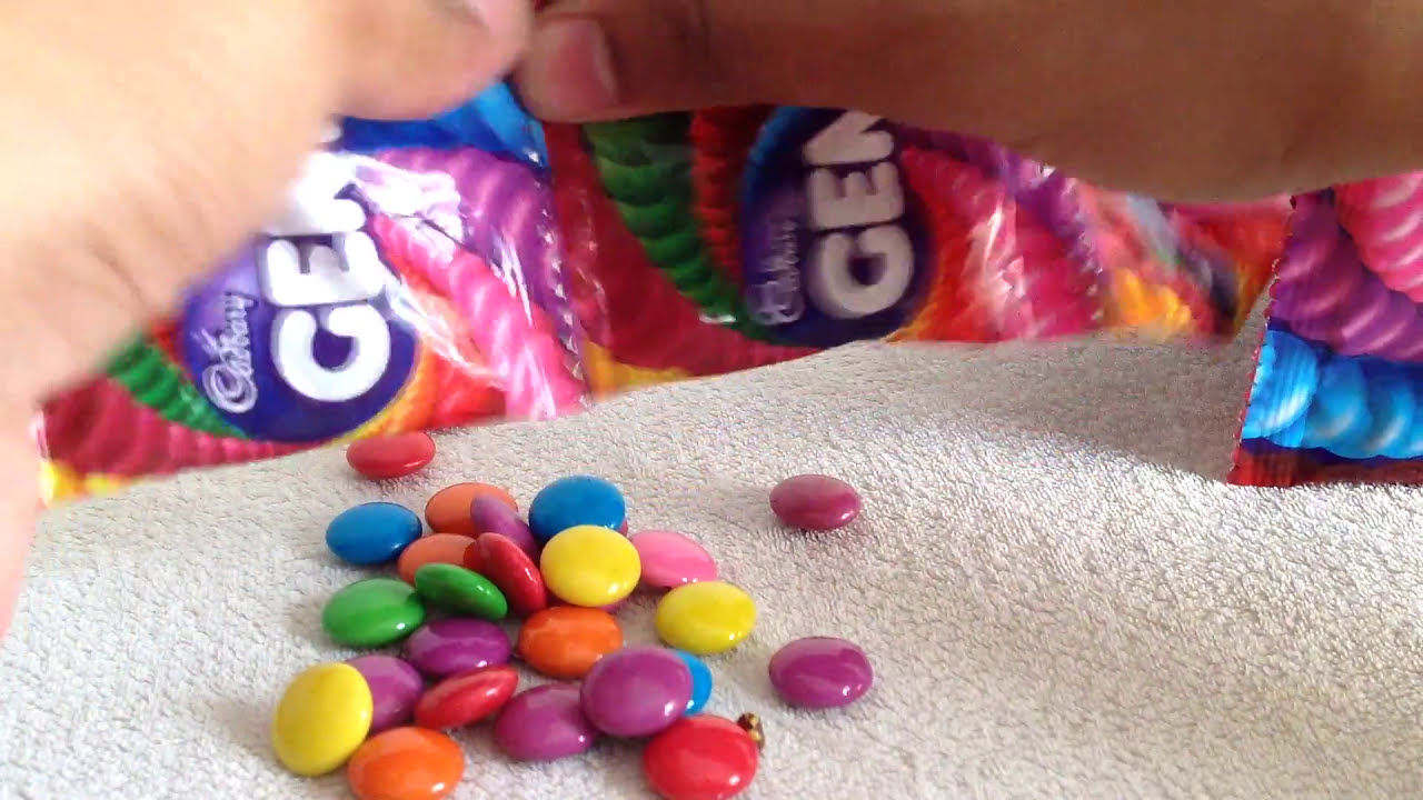 Cadbury Gems candy sweet unpacking For KIDS