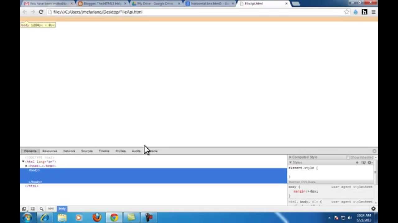 Check for the various File API support in Chrome and Firefox