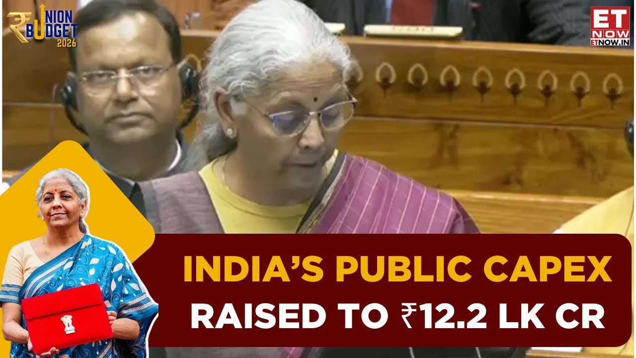 Budget 2026 Live: Nirmala Sitharaman Announces ₹12.2 Lakh Crore Public Capex Increase |Breaking News