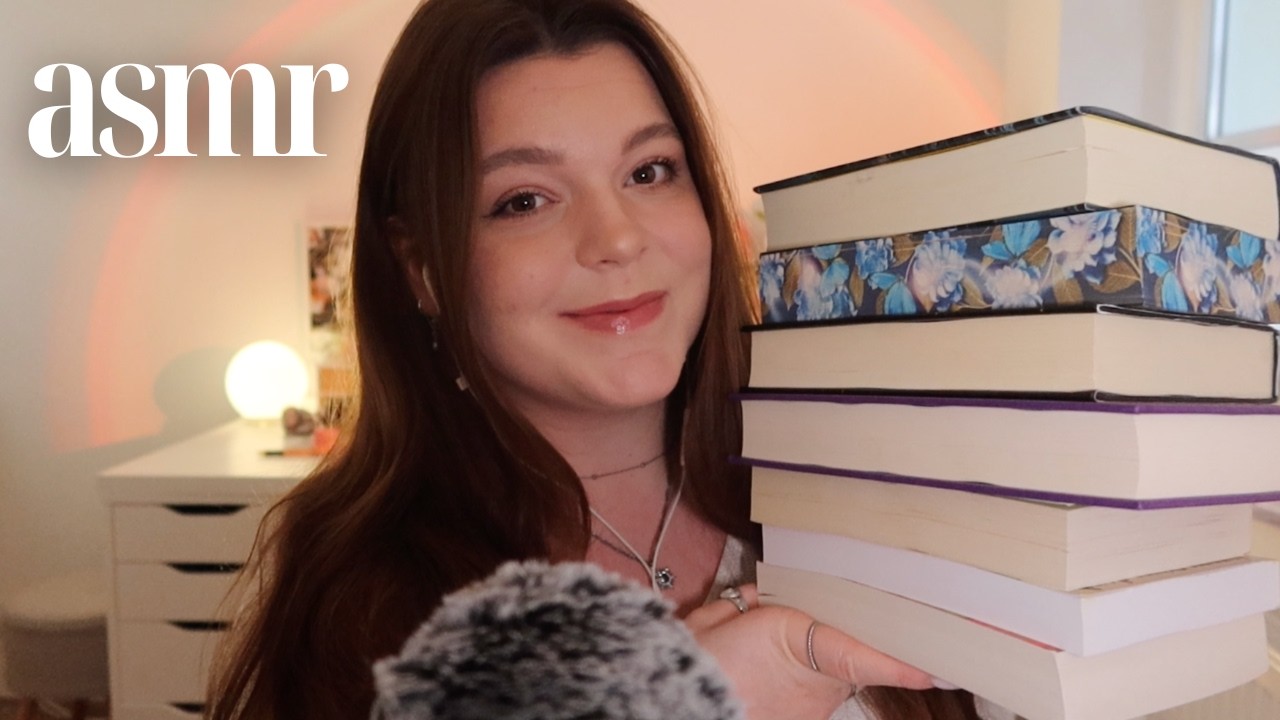 ASMR thrifted book haul 💌✨ *close up clicky whispers*