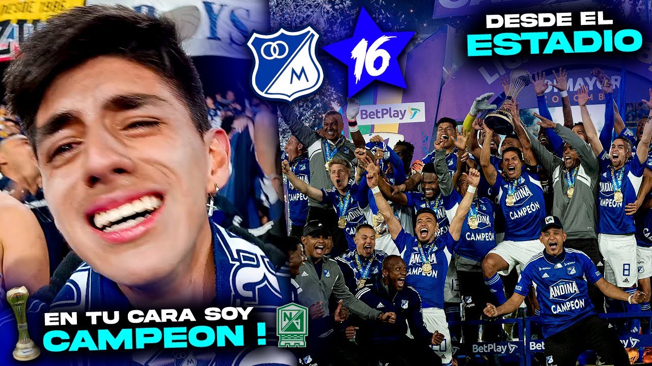 💙⭐DESDE LA TRIBUNA MILLONARIOS CAMPEÓN 2023 VS NACIONAL POR PENALES REACCIÓN SALIDA Y CELEBRACIÓN💙⭐