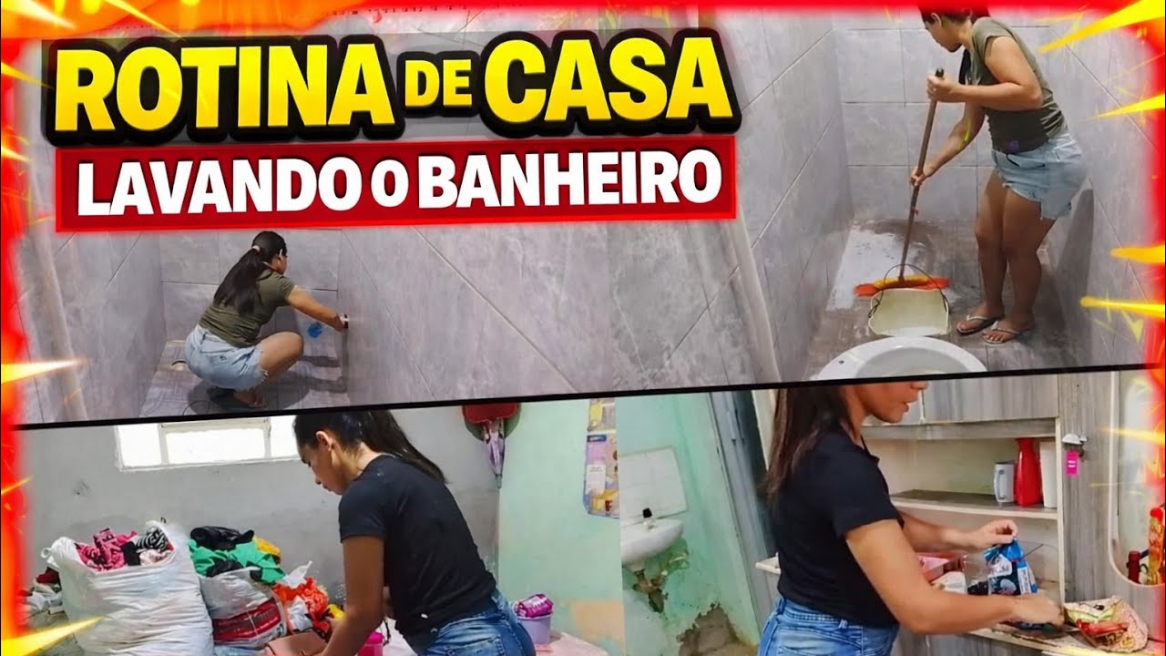 ROTINA SIMPLES DA CASA LAVANDO O BANHEIRO 💞
