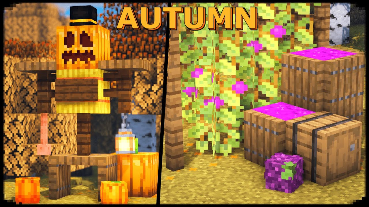 10+ Autumn Build Hacks in Minecraft