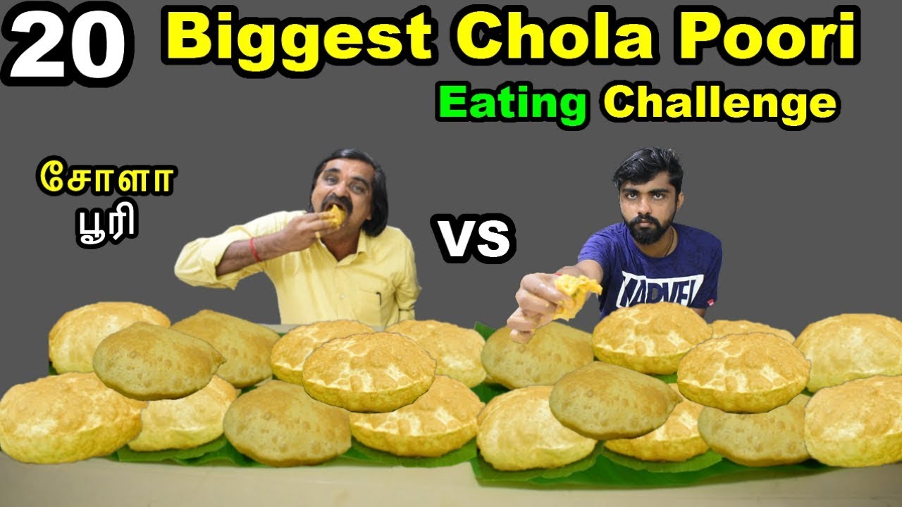 Biggest Chola Poori (Bhatura) & Channa Masala Eating Challenge | Chola Bhature Recipe | Dad vs Son |