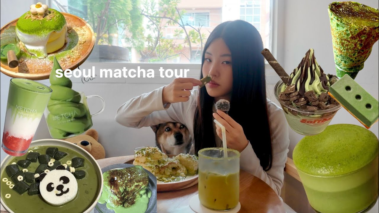 probando TODOS LOS MATCHAS VIRAELS en seul l matcha tteokbokki, matcha flan, matcha french toast
