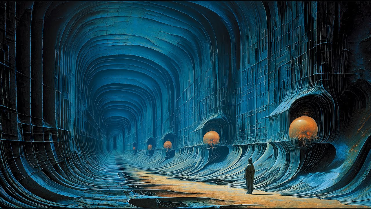 Surrealism paintings A.I No.1(Monster, Spooky, Creepy, Zdzisław Beksiński style, disturbing)