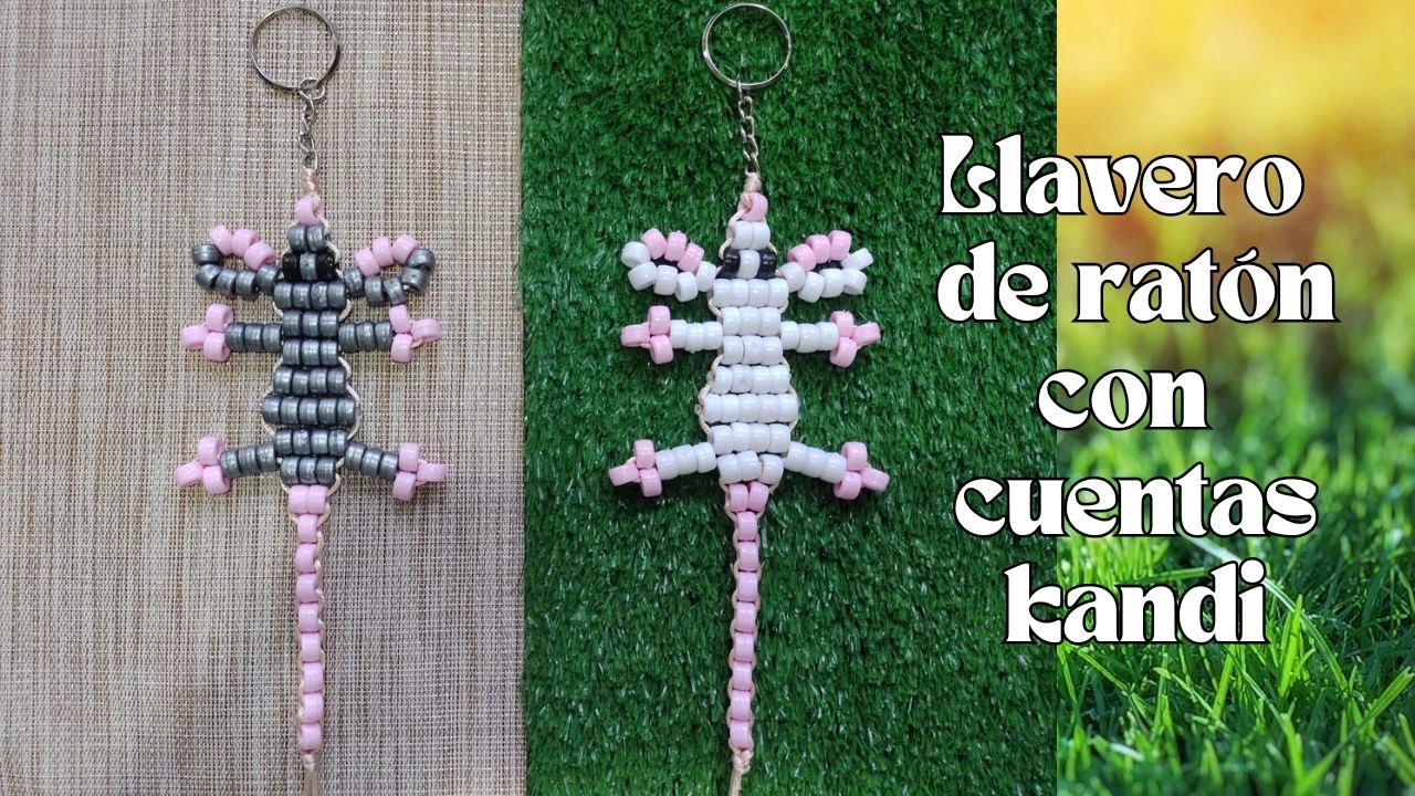 Paso a paso de Ratoncito realizado con Chaquiras o Cuentas Kandi!♡ Manualidades hechas con amor!♡
