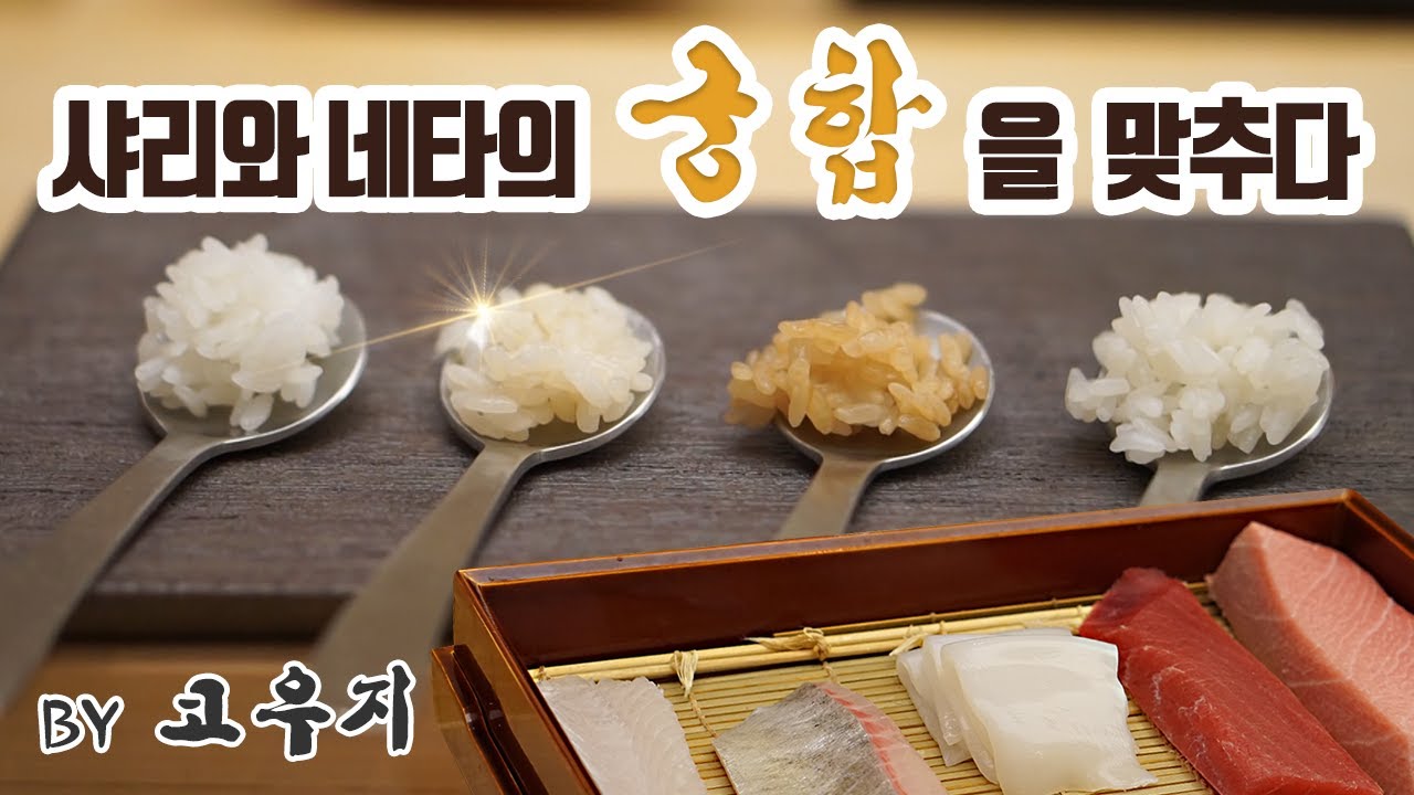 4가지 초대리와 샤리에 어울리는 네타를 찾아 초밥만들기