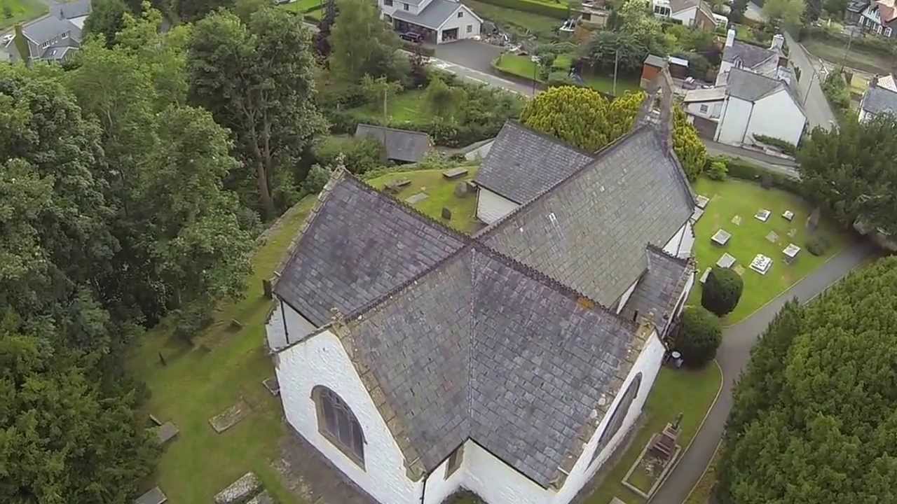 Llangernyw village, Hafodunos Hall and oldest Yew tree in Europe