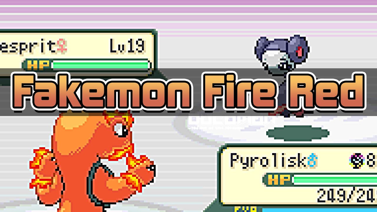 Fakemon Fire Red v2 - GBA ROM hack, 386 фейковых покемонов, 25 мега-фейковых покемонов, космическ...