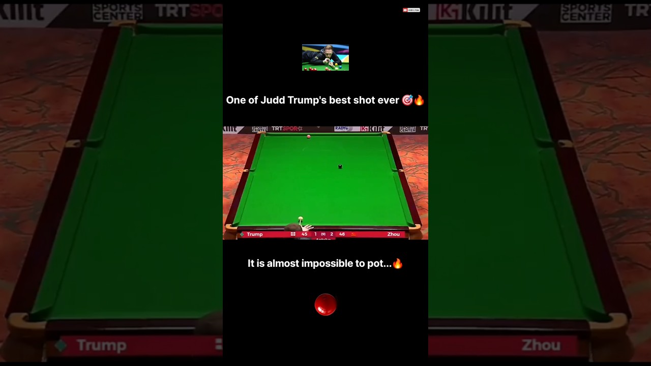 How did he pot this 🤯😱 | Judd Trump almost impossible shot 🔥 #shorts #juddtrump #snooker