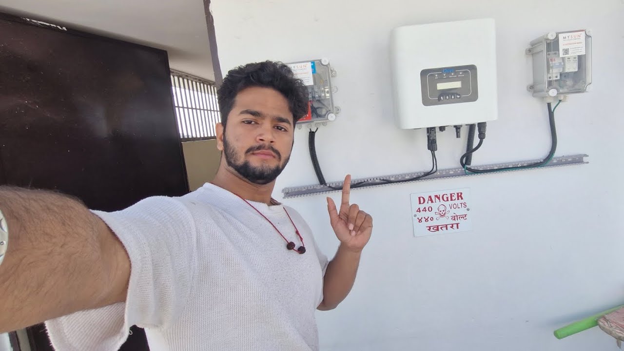4KW On-Grid Solar Inverter Installation at Home | Dyne Inverter Setup with Adani 640W Panel | Part 2
